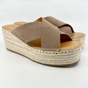 Splendid Luisa Platform Espadrille Sandal Women’s Size 11 Leather Suede Upper